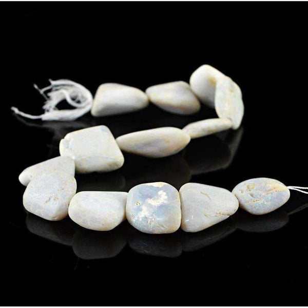 gemsmore:Natural Australian Opal Beads Strand - Drilled