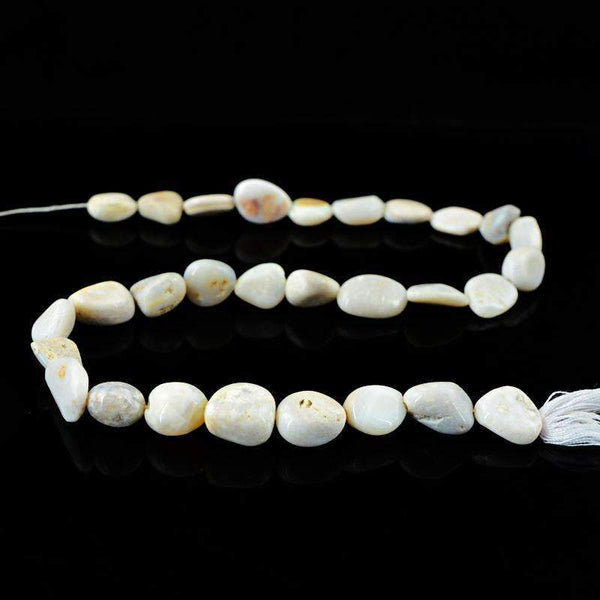 gemsmore:Natural Australian Opal Beads Strand - Untreated Drilled