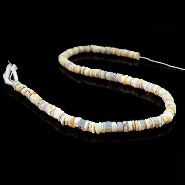 gemsmore:Natural Australian Opal Drilled Beads Strand - Round Shape