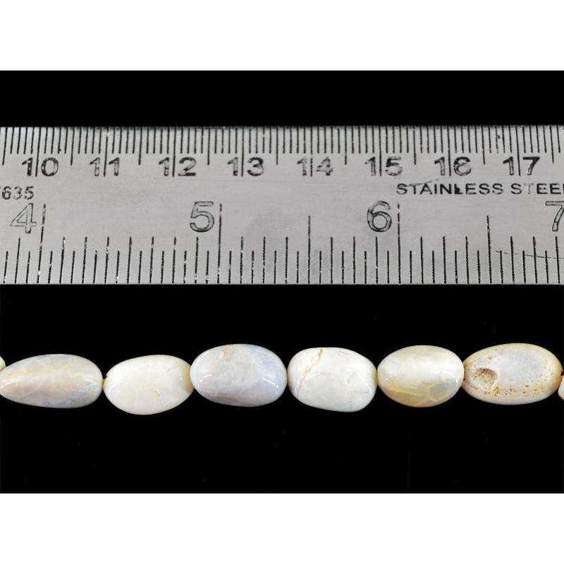 gemsmore:Natural Australian Opal Drilled Beads Strand