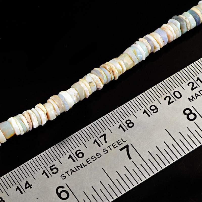 gemsmore:Natural Australian Opal Round Beads Strand