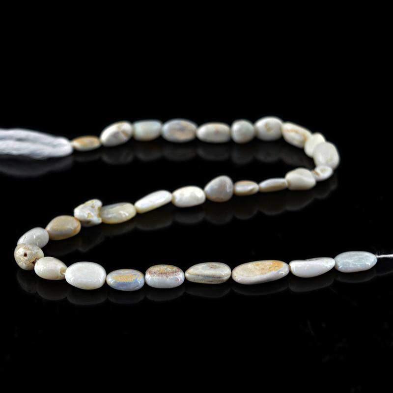 gemsmore:Natural Australian Opal Untreated Beads Strand