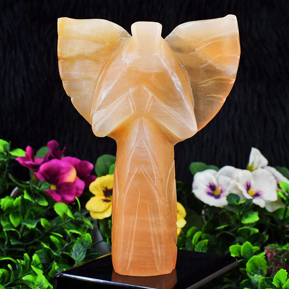 gemsmore:Natural  Aventurine Hand Carved Healing Praying Angel