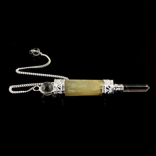 gemsmore:Natural Aventurine Healing Ball Point Pendulum