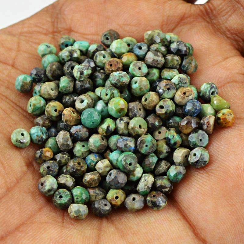 gemsmore:Natural Azurite Beads Lot - Drilled Round Shape