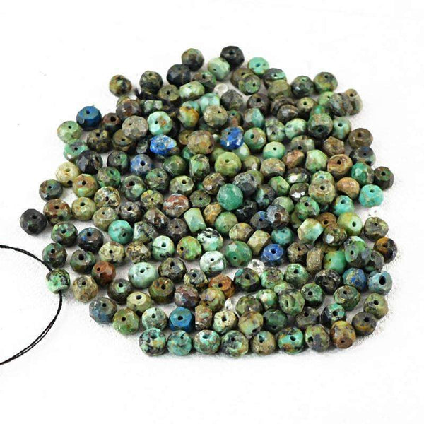 gemsmore:Natural Azurite Beads Lot - Drilled Round Shape