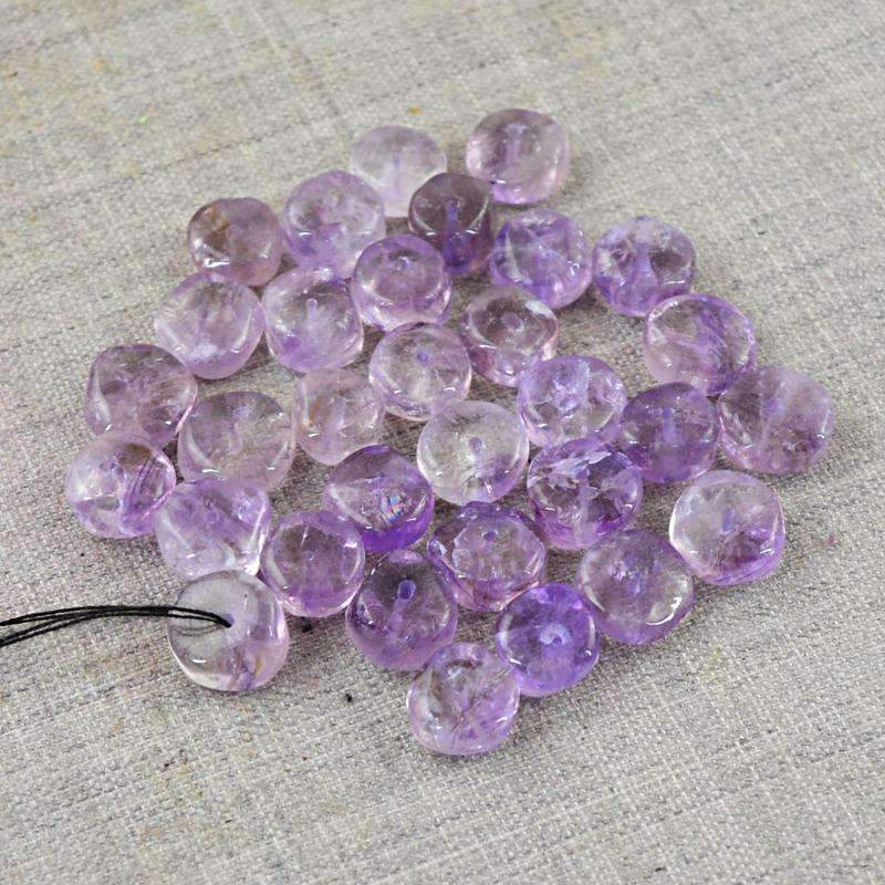 gemsmore:Natural Bi-Color Amethyst Beads Lot - Drilled Round Shape