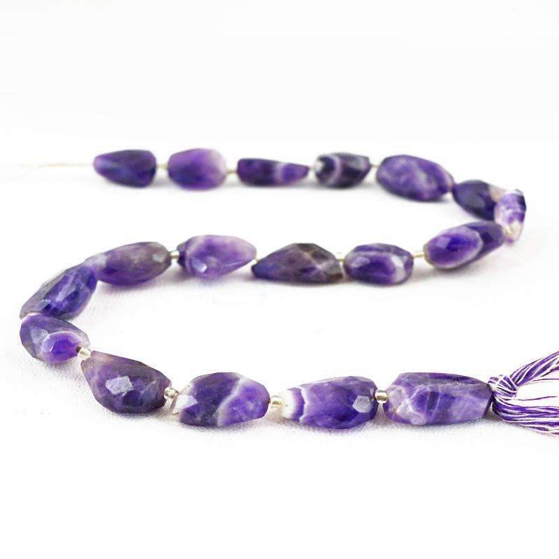 gemsmore:Natural Bi-Color Amethyst Beads Strand - Faceted Drilled