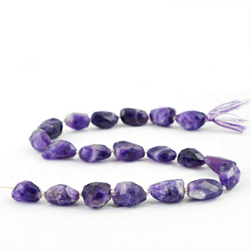 gemsmore:Natural Bi-Color Amethyst Beads Strand - Faceted Drilled