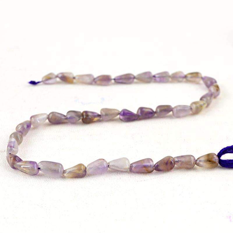 gemsmore:Natural Bi-Color Amethyst Beads Strand - Untreated Drilled