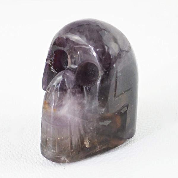 gemsmore:Natural Bi-Color Amethyst Carved Skull Gem