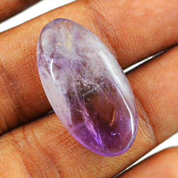 gemsmore:Natural Bi-Color Amethyst Gemstone - Oval Shape