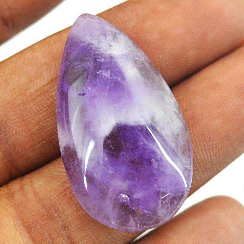 gemsmore:Natural Bi-Color Amethyst Pear Shape Genuine Gemstone