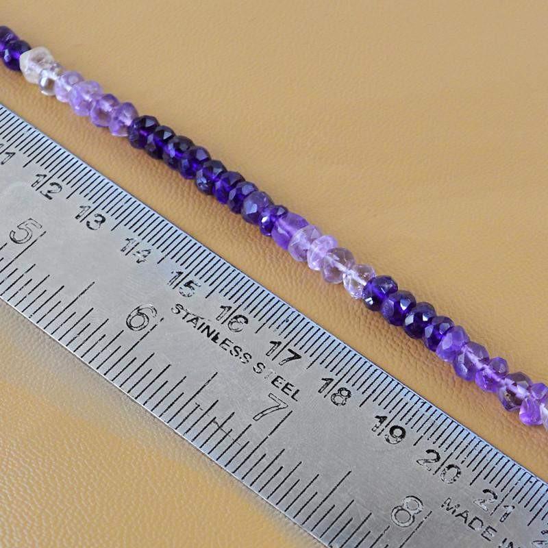 gemsmore:Natural Bi-Color Amethyst Round Shape Beads Strand