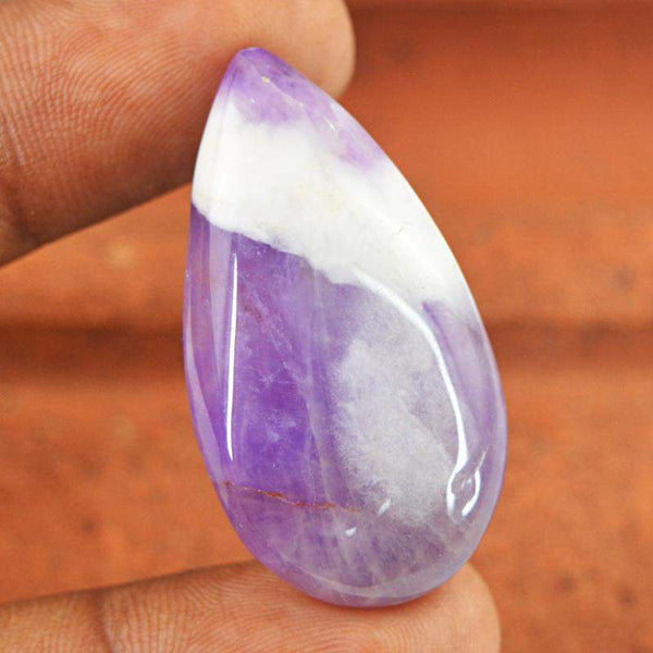 gemsmore:Natural Bi-Color Amethyst Unheated Pear Shape Gemstone