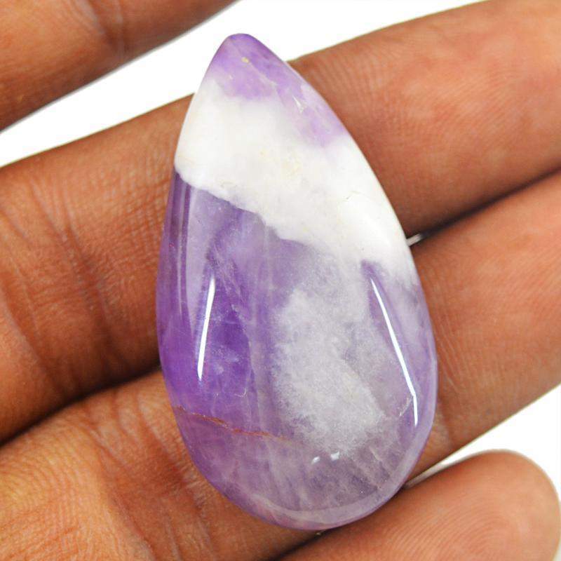 gemsmore:Natural Bi-Color Amethyst Unheated Pear Shape Gemstone