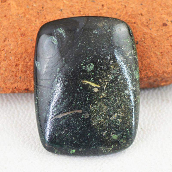 gemsmore:Natural Black Galaxy Jasper Untreated Loose Gemstone