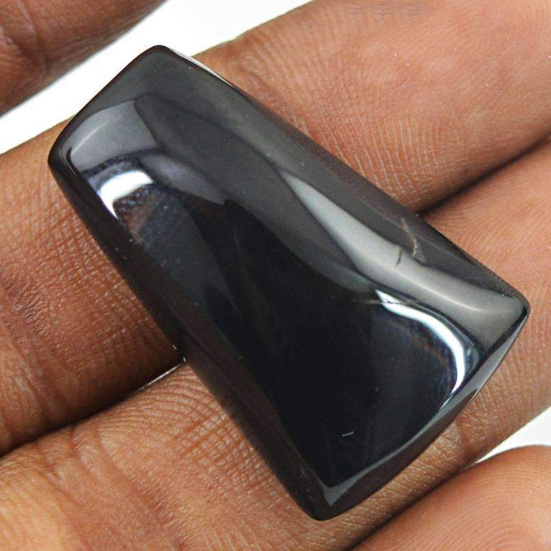gemsmore:Natural Black Obsidian Gemstone Loose Unheated