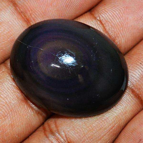 gemsmore:Natural Black Obsidian Untreated Loose Gemstone