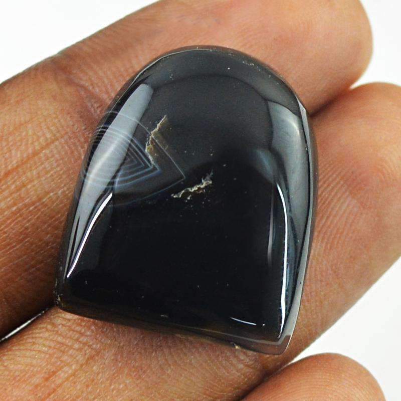 gemsmore:Natural Black Onyx Gemstone Loose Untreated