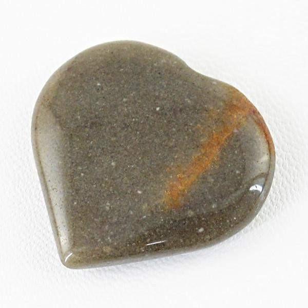 gemsmore:Natural Black Rutile Quartz Heart Shape Gemstone