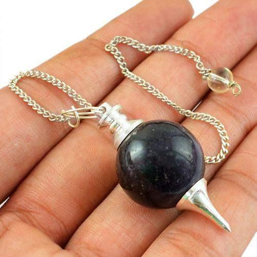 gemsmore:Natural Black Spinel Attractive Pendulum