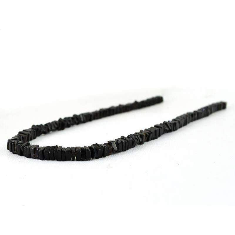 gemsmore:Natural Black Spinel Beads Strand - Drilled