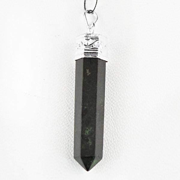 gemsmore:Natural Black Spinel Healing Point Pendant