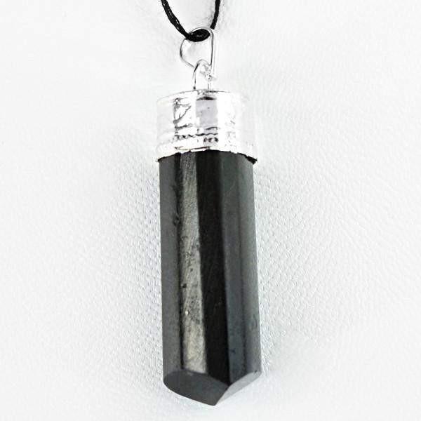 gemsmore:Natural Black Spinel Healing Point Pendant