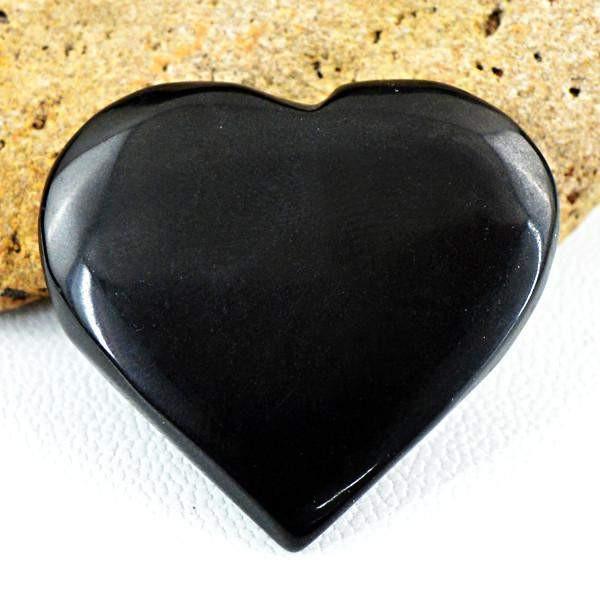 gemsmore:Natural Black Spinel Heart Shape Genuine Gemstone