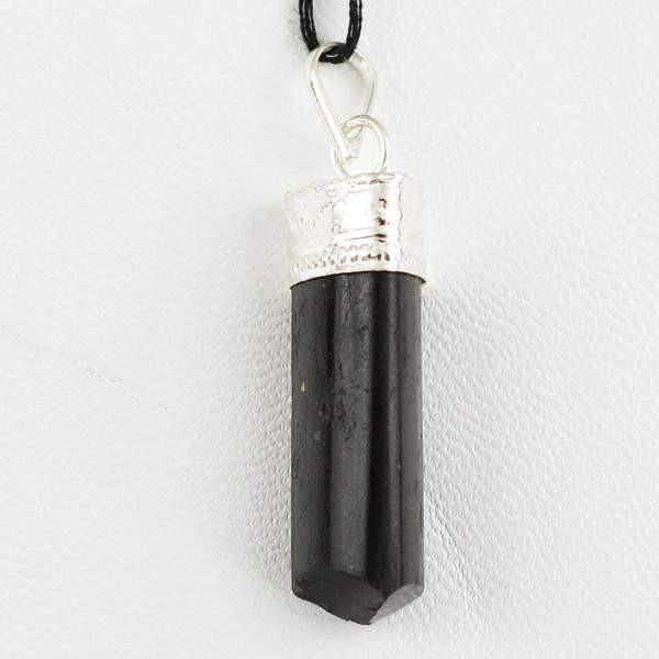 gemsmore:Natural Black Spinel Meditation Healing Point Pendant