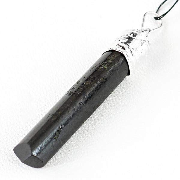 gemsmore:Natural Black Spinel Pure Healing Point Pendant