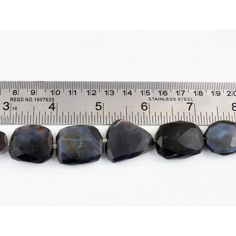 gemsmore:Natural Black Spinel Strand Faceted Drilled Beads