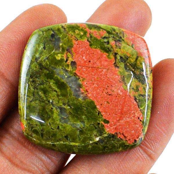 gemsmore:Natural Blood Green Unakite Untreated Loose Gemstone