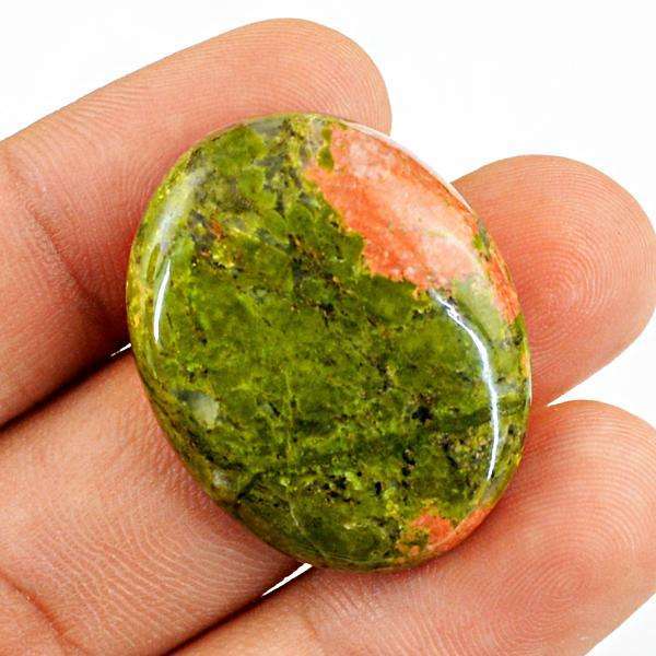 gemsmore:Natural Blood Green Unakite Untreated Loose Gemstone