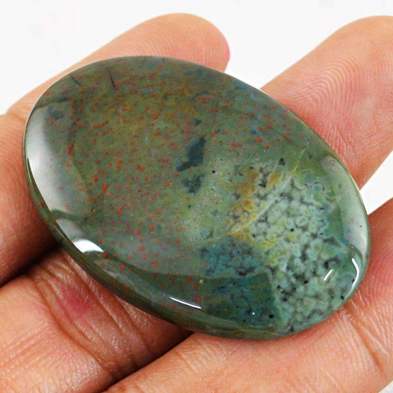 gemsmore:Natural Bloodstone Gemstone Oval Shape