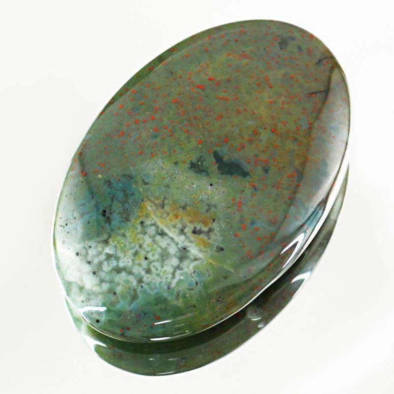 gemsmore:Natural Bloodstone Gemstone Oval Shape
