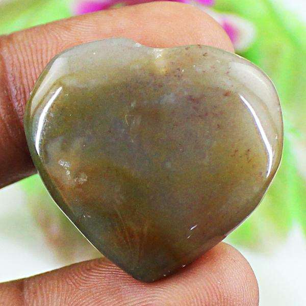 gemsmore:Natural Bloodstone Heart Shape Untreated Loose Gemstone