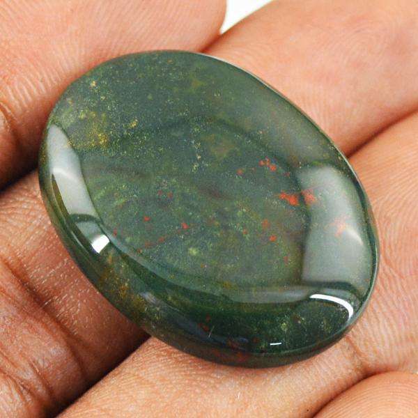 gemsmore:Natural Bloodstone Oval Shape Untreated Loose Gemstone