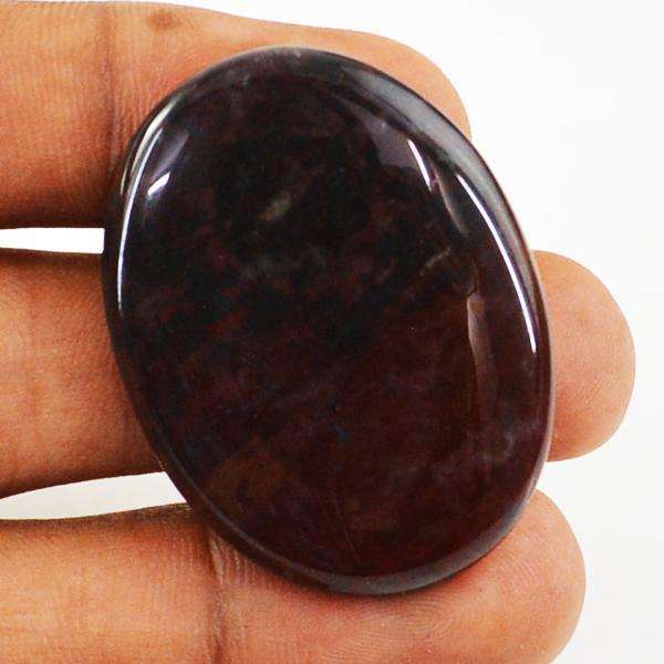 gemsmore:Natural Bloodstone Oval Shape Untreated Loose Gemstone