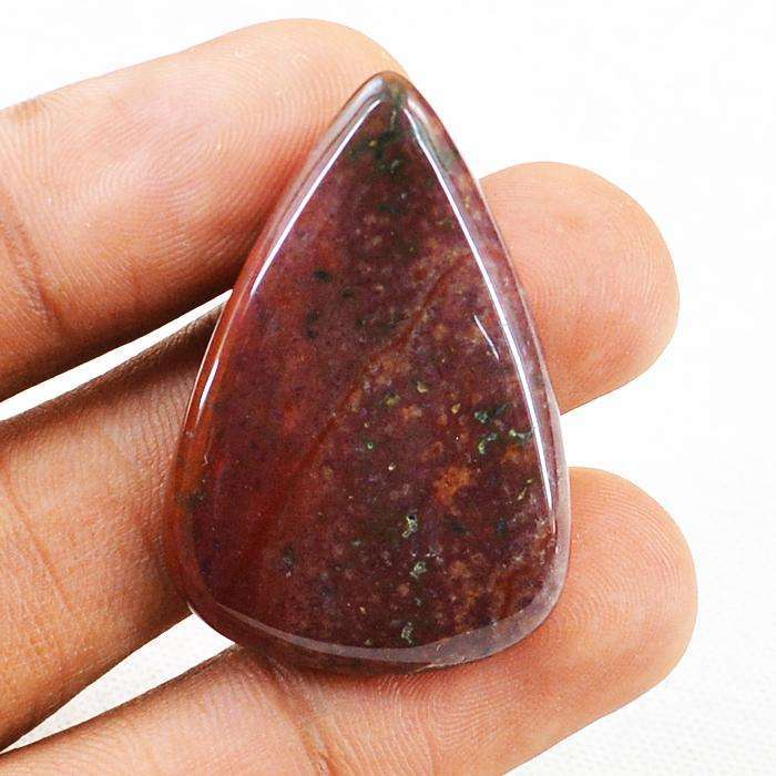gemsmore:Natural Bloodstone Pear Shape Untreated Loose Gemstone.