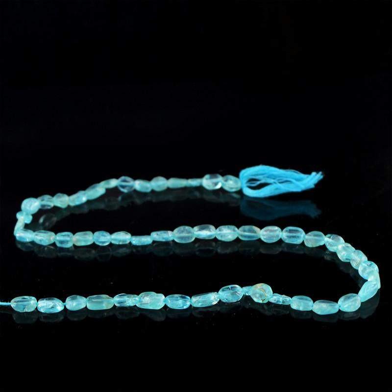 gemsmore:Natural Blue Apatite Drilled Beads Strand