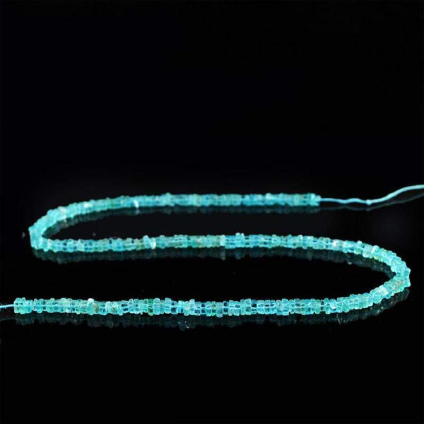 gemsmore:Natural Blue Apatite Drilled Beads Strand