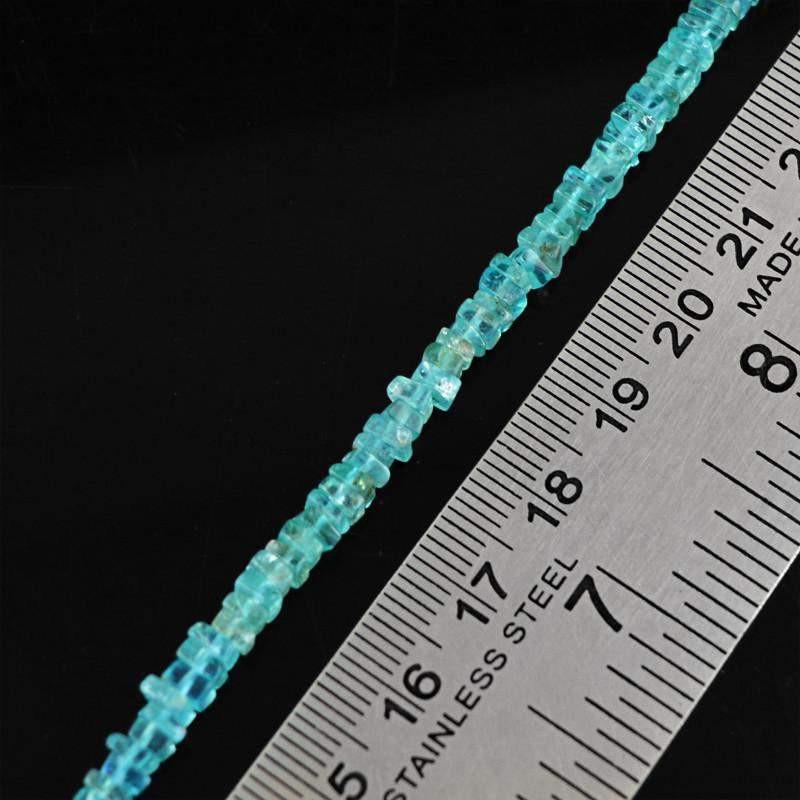 gemsmore:Natural Blue Apatite Drilled Beads Strand