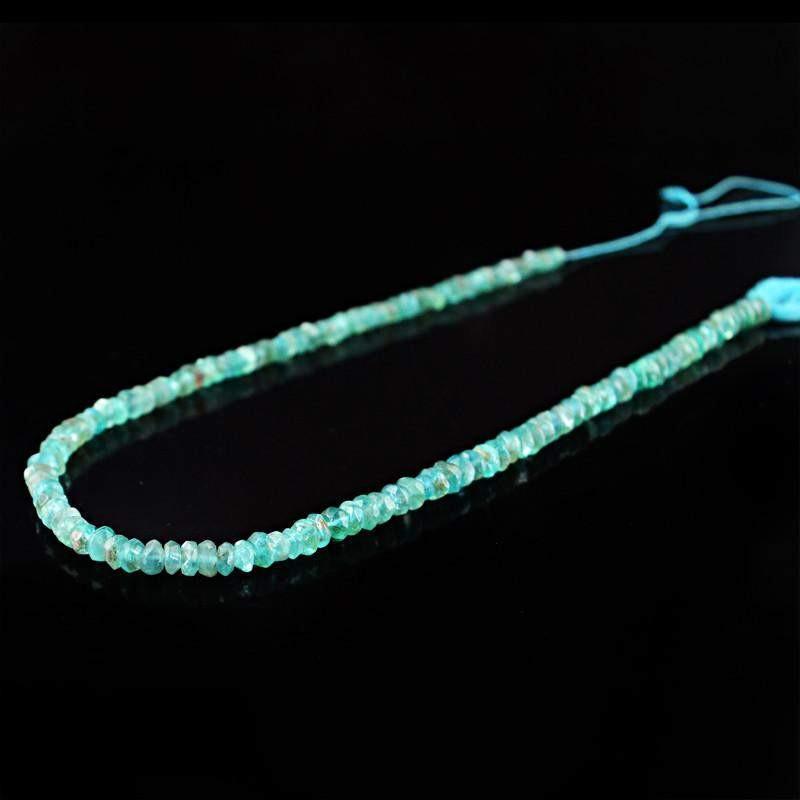 gemsmore:Natural Blue Apatite Drilled Beads Strand