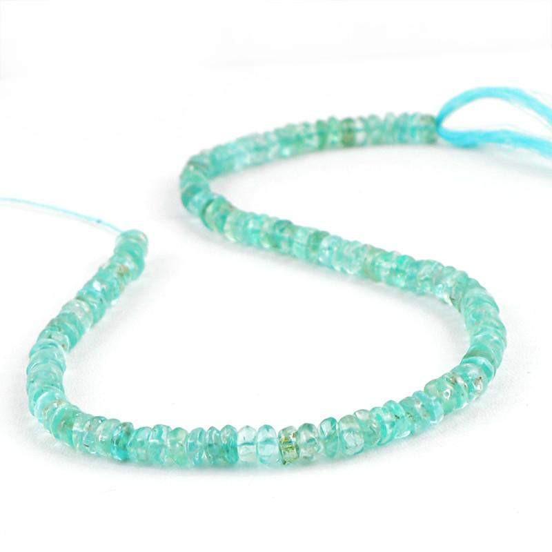 gemsmore:Natural Blue Apatite Round Shape Beads Strand
