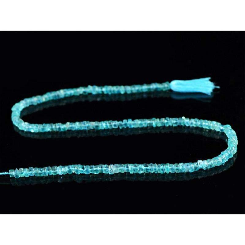 gemsmore:Natural Blue Apatite Untreated Beads Strand