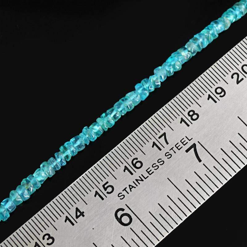 gemsmore:Natural Blue Apatite Untreated Beads Strand