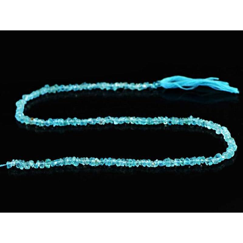 gemsmore:Natural Blue Apatite Untreated Beads Strand