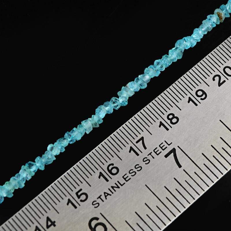 gemsmore:Natural Blue Apatite Untreated Beads Strand